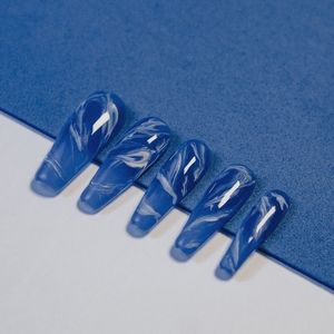 Blue Marble Press On Nails